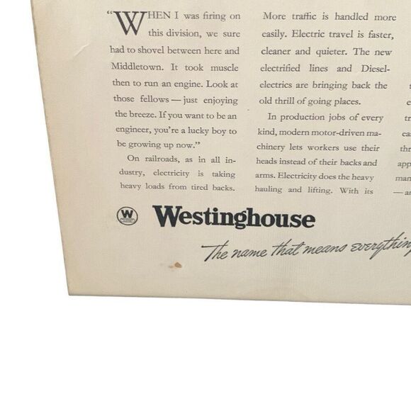 Vintage 1938 Westinghouse Born Thirty Years Too Soon Ad Advertisement - Picture 3 of 4